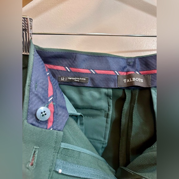 Talbots Dark Green Hampshire Ankle Curvy Dress Pants Size 12 - Picture 3 of 8